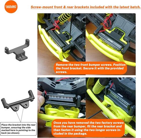 طقم شريط إضاءة RC لـ ARRMA 1/10 Gorgon 2WD & 1/10 Quake 2WD فقط، تصميم سهل الارتداء، مصابيح أمامية بيضاء وخلفية حمراء in Kuwait