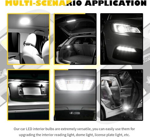 10PCS T10 Interior Car Lights,5630 8SMD Car T10 LED Bulb with High Brightness as Map/Reading/LED License Plate Light Bulbs,12V Inside Cars Lights Bulb Cars Accessories in Kuwait