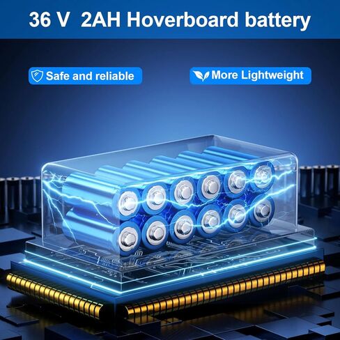 36V (Fit 42V) 2Ah Replacement Battery for Hover-1, Jetson, 10S1P for 150W-300W Dual Motor, 4 x1.49 x 2.67 inch Long Lasting, Durable in Kuwait