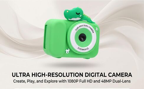Yoidesu Kids Digital Camera with Tripod Stand, 48MP Digital Video Camera for Kids, Built in Games MP3 Player, Portable Toy Cam Christmas Birthday Boys Girls in Kuwait