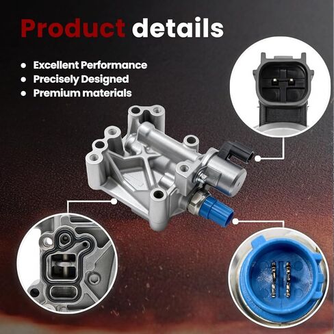 VVTC Oil Control Valve & VVT Solenoid, Replaces OE 15811-R40-A01 918-080 VVT239, Compatible with 2008-2015 Accord Civic CR-V TSX ILX 2.4L Engine - Fixes Cold Start Rattle & Timing Issues in Saudi Arabia