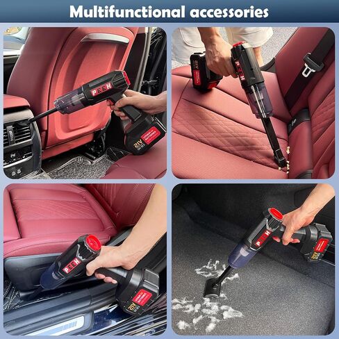 Handheld Vacuum for Home, Cordless Portable Vacuum Cleaner, Rechargeable with 60 Mins Max Runtime, High Power Vacuum for Car, Office, Pet Hair, Gap Cleaning (Grey) in Kuwait