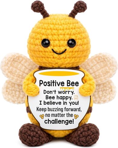 Mini Teacher Appreciation Gifts for Women Men Teacher's Day Graduation Gifts Thank You Gift Teachers Appreciation Week Positive Handmade Crochet Bee Birthday Retirement Grad Gift for Her Him in Saudi Arabia