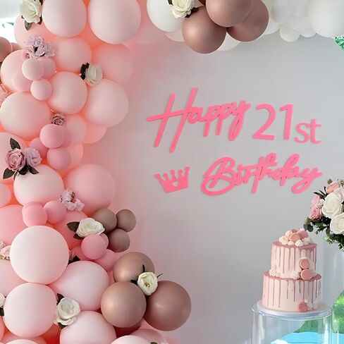Champagne Happy Birthday Sign with 0-9 Numbers for Backdrop - Happy 18th Birthday Large Glitter Felt Letters & 2 Sets of Numbers Custom Age Kit for Backdrop, Balloon Arch, Birthday Party Decorations in Kuwait
