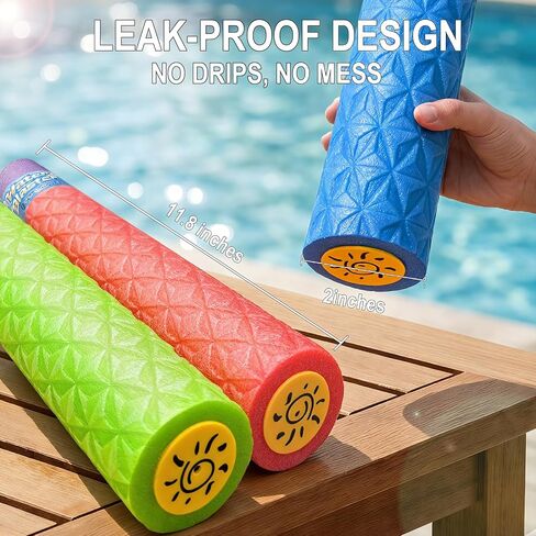 Water Gun Blaster for Kids Toddler: 3 Pack Pool Toys for Kids Foam Water Squirters - Outdoor Summer Swimming Beach Toys for Ages 4-8 6-8 8-10 8-12 Backyard Pool Party Favors for Boys Girls in Kuwait