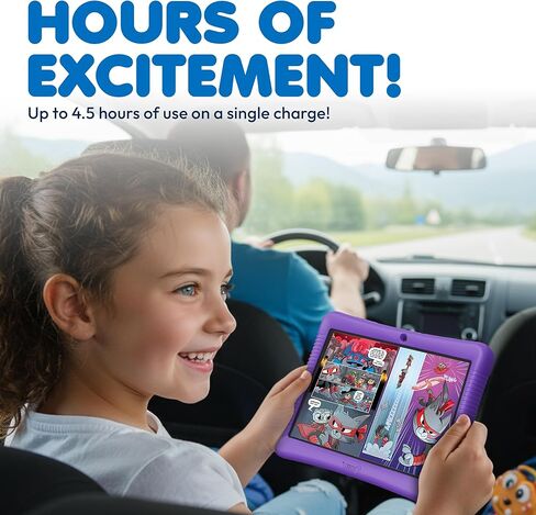 Contixo K102 Kids Tablet Bundle with Smart Watch & Sleeve Bag, 10 Inch Android Tablet for Kids with 32GB, Educational Kids Watch with Games, Camera, Music Player, Parental Controls - Purple in Kuwait