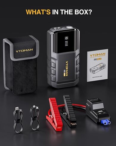 VTOMAN VL3 Jump Starter Upgraded with LiFePO4 Battery, 3000A Portable Car Battery Booster for Up to 7.0L Gas and 5.0L Diesel Engines, 12V Jump Box with LED Flashlight, Jumper Cable, Storage Bag in Kuwait