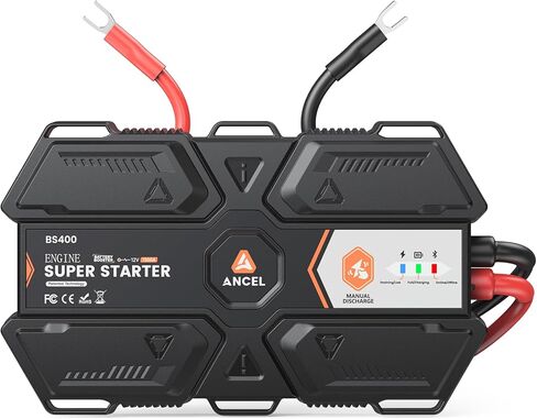 ANCEL BS400 Engine Super Starter - Permanently Connected Jump Starter with Super Capacitor, Proactive Car Battery Maintainer & Smart Monitor, -40℉~176℉ UltraSafe Battery Booster for 6.0L/6.0T Vehicles in Saudi Arabia