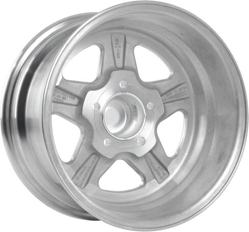 JEGS Sport Star Aluminum Wheel 15in.x 8in.| 5 x 4.75in.Wheel Bolt Pattern Spacing | 0 mm Offset | 4.5in.Backspacing | Polished Finish | 3.27in.Center Bore | Includes Center Cap in Kuwait