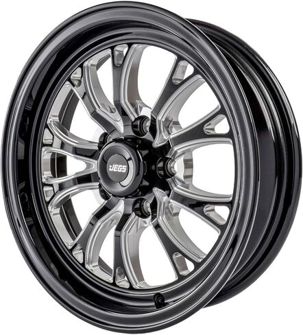 عجلة JEGS SSR سبايك 15 × 4 | 5 × 4.5 بوصة. تباعد نمط مسمار العجلة | -19 ملم إزاحة | 1.75 بوصة مسافة خلفية | أسود لامع مع لمسات بارزة مطحونة | 3.27 بوصة تتحمل المركز in Kuwait
