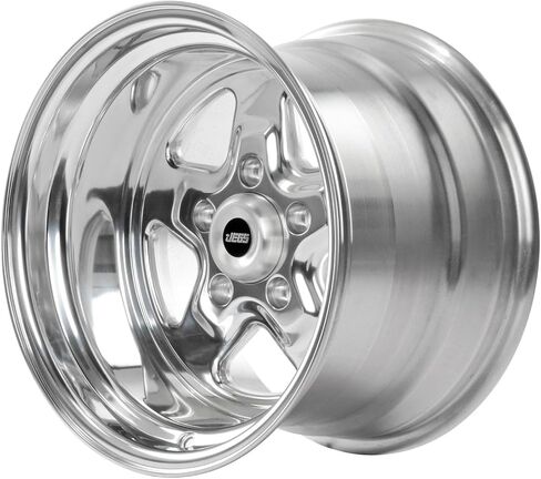 JEGS Sport Star Aluminum Wheel 15in.x 10in.| 5 x 4.75in.Wheel Bolt Pattern Spacing | -25 mm Offset | 4.5in.Backspacing | Polished Finish | 3.27in.Center Bore | Includes Center Cap in Kuwait