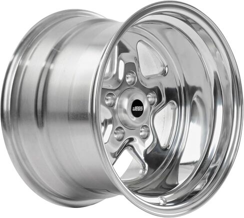 JEGS Sport Star Aluminum Wheel 15in.x 10in.| 5 x 4.75in.Wheel Bolt Pattern Spacing | -25 mm Offset | 4.5in.Backspacing | Polished Finish | 3.27in.Center Bore | Includes Center Cap in Kuwait