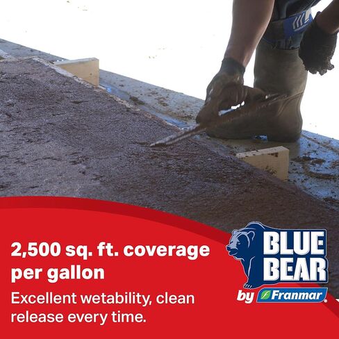 BLUE BEAR 800GP: إطلاق نموذج خرساني - عالي الإنتاجية - غير ملطخ - عامل تحرير خرسانة قابل للتحلل الحيوي لأشكال الخشب والمعادن والبلاستيك والستايرين واليوريثان والألياف الزجاجية - 1 كوارت in Kuwait