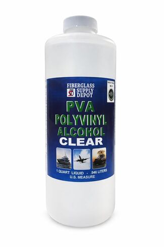 Fiberglass Supply Depot PVA - Clear PARTALL Film #10 Polyvinyl Alcohol (PVA) Quart in Kuwait