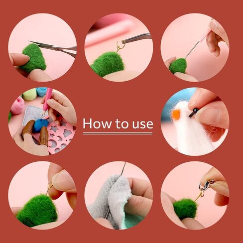 50 Colors Needle Felting Kit, 185 Pcs Needle Felting Tools and Supplies with Wool Roving, Needle Felting Starter Kit for Beginners with Felting Needles, Felting Mad for Diy Hand Craft Home Decoration in Kuwait