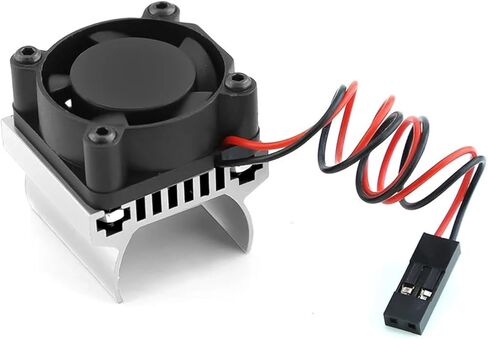 for Traxxas for TRX-4M 1/18 Alloy Machined Heatsink Cooling Fan Crawler Model Accessory Assemble Replace Modified Parts Rc Accessories Parts(Black) in Kuwait