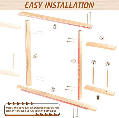 BESGEER Rug Tufting Frame with Tufting Cloth, 29.5" x 29.5" Wooden Frame Rug Making Supplies for Tufting Gun, Table Stand Frame Carpet Making in Kuwait