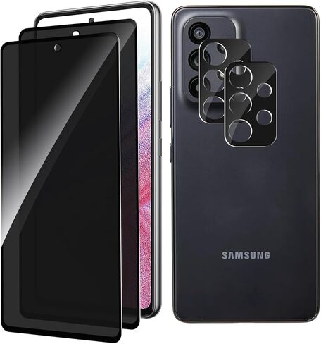 عبوتان من واقي الشاشة الزجاجي المقوى المضاد للتجسس لهاتف Samsung Galaxy A23 5G/4G، صلابة 9H، خالي من الفقاعات، حساس للمس، 20 مم × 20 مم in Saudi Arabia
