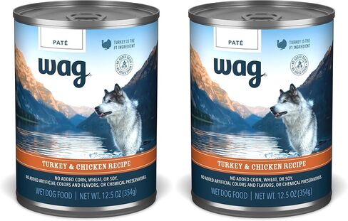 Amazon Brand - Wag Pate Canned Dog Food, Beef & Chicken Recipe, 12.5 oz Can (Pack of 12) in Kuwait
