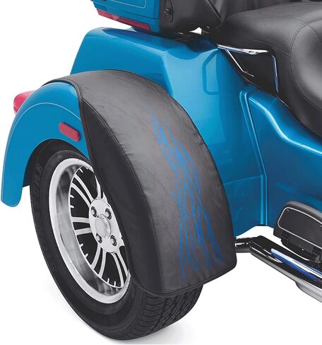 حمالة صدر من جلد البولي يوريثان متوافقة مع Harley Tri Glide Ultra Classic FLHTCUTG 2009-2025، Street Glide FLHXXX 2010-2011 (أزرق) in Kuwait