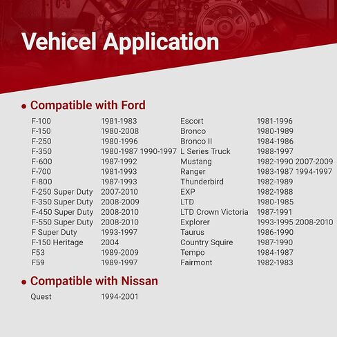 استبدال أنبوب فتحة تكييف الهواء لفورد F-150 F-250 F-350 F53 مرافقة برونكو موستانج رينجر L سلسلة شاحنة ثندربيرد EXP متوافق مع ميركوري جراند ماركيز فيليجر ماونتينير كوغار in Kuwait