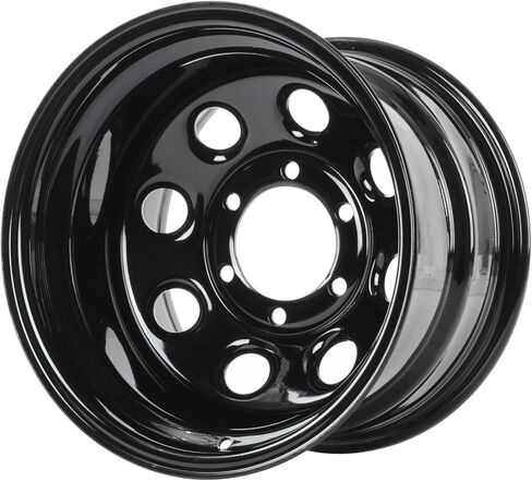 عجلة JEGS Baja-8 الفولاذية | 15 بوصة × 10 بوصة | 6 × 5.5 بوصة. تباعد نمط مسمار العجلة | -38 ملم إزاحة | 4in. مسافة خلفية | معطف مسحوق أسود | غطاء مركزي اختياري متاح بشكل منفصل in Kuwait