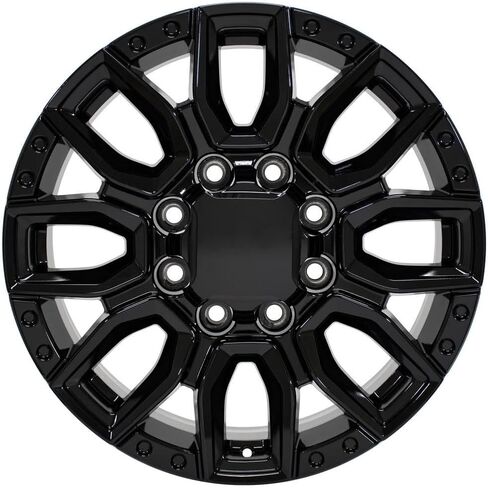 OE Wheels CV97 20 Inch Rims Fit GMC Sierra 2500/3500 Denali Style 8x180 20x8.5 Gloss Black - Hollander 14125 (Set of 4) in Kuwait