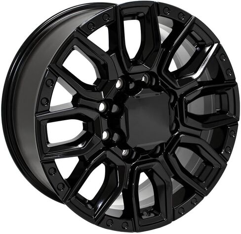 OE Wheels CV97 20 Inch Rims Fit GMC Sierra 2500/3500 Denali Style 8x180 20x8.5 Gloss Black - Hollander 14125 (Set of 4) in Kuwait