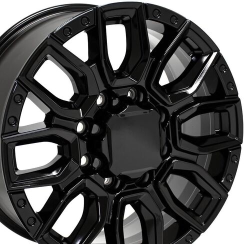 OE Wheels CV97 20 Inch Rims Fit GMC Sierra 2500/3500 Denali Style 8x180 20x8.5 Gloss Black - Hollander 14125 (Set of 4) in Kuwait