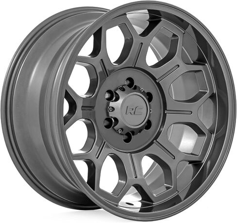 Rough Country 77 Series One-Piece Aluminum Wheel - 20x9, 6x5.5" Bolt Pattern, 0mm Offset, Gun Metal Gray in Kuwait