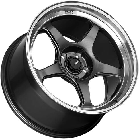 Konig Hyperspec 19x8.5A 5x114.3 ET42 Anthracite Metallic Wheel w/ Mirror Machined Lip (Knurled Bead) in Kuwait