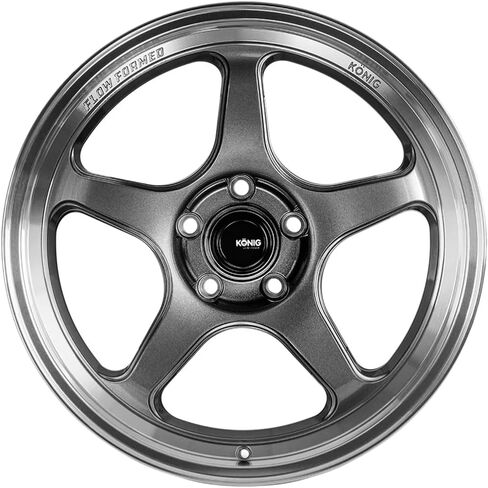 Konig Hyperspec 19x8.5A 5x114.3 ET42 Anthracite Metallic Wheel w/ Mirror Machined Lip (Knurled Bead) in Kuwait