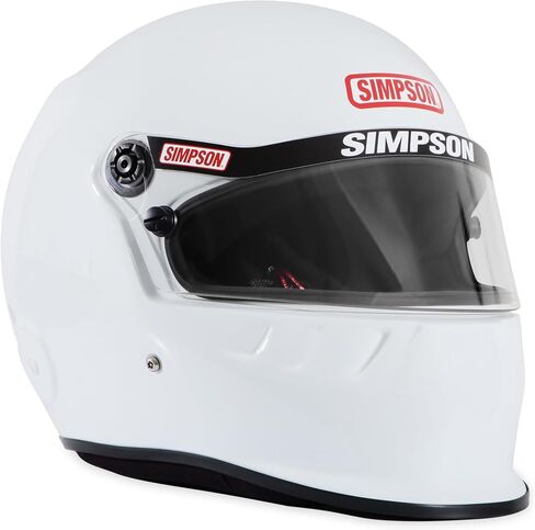 Simpson Helmet, Vudo, Full Face, Snell SA2025, Head and Neck Restraint Ready, White, Medium, Each in Kuwait