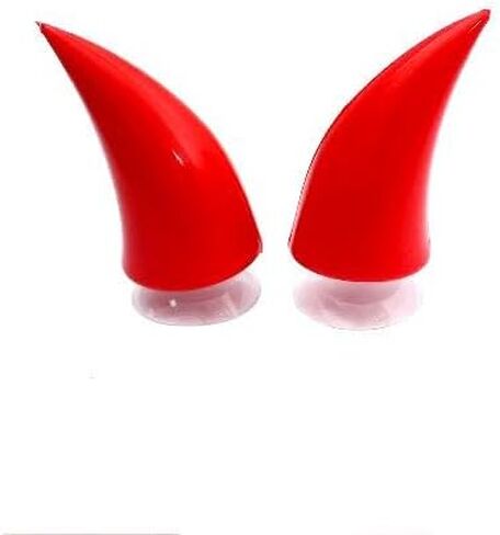 2 Pack Devil Horns for Motorcycle Helmet, Suction Cup Rubber Helmet Horn Decorations, Universal Fit Bike ATV Motocross Helmet Accessories Red in Kuwait