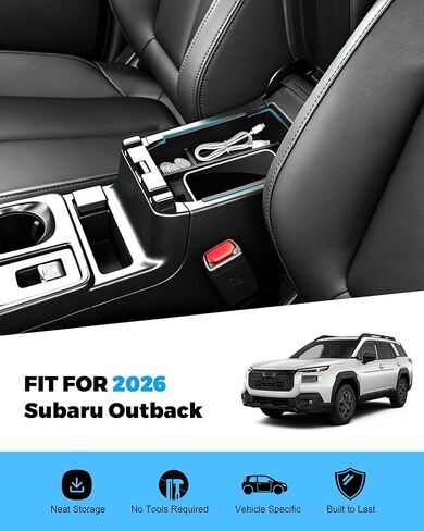 Center Console Storage Box Compatible with Crosstrek 2024 2025, Center Console Organizer Tray Armrest Storage Basket Crosstrek Accessories in Saudi Arabia