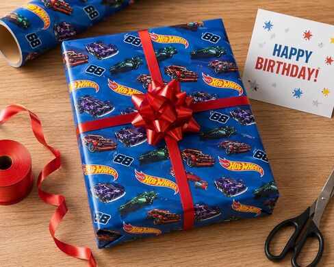 Danilo Promotions LTD ورق تغليف Hot Wheels، ورق تغليف Hot Wheels 2 Sheet 2 Tag، ورق تغليف عيد الميلاد in Kuwait