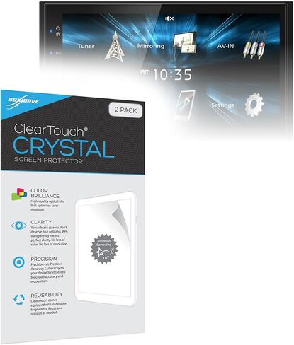 واقي شاشة BoxWave متوافق مع JVC KW-M150BT - ClearTouch مضاد للتوهج (عبوتان)، غلاف غشاء غير لامع مضاد لبصمات الأصابع لـ JVC KW-M150BT، JVC KW-M150BT، KW-M560BT، KW-M56BT in Saudi Arabia