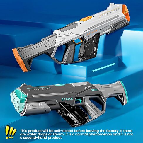 2 Pack Electric Water Guns for Adults, Squirt Guns for Kids with Light Up and Large Capacity, Powerful Water Gun Up to 28-32FT Range for Summer Swimming Pool Party Beach Outdoor Activity in Kuwait