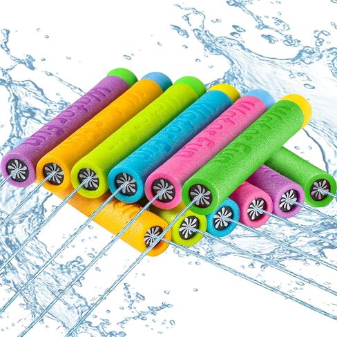 FENYAN Water Blasters 12PCS, Foam Squirt Guns for Toddlers 1-3, Pool Toys Water Soaker Squirter Gun for Kids 3-10, Summer Beach Party Game Water Fighting in Kuwait