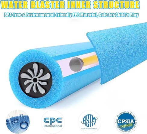 FENYAN Water Blasters 12PCS, Foam Squirt Guns for Toddlers 1-3, Pool Toys Water Soaker Squirter Gun for Kids 3-10, Summer Beach Party Game Water Fighting in Kuwait