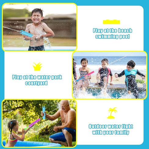 FENYAN Water Blasters 12PCS, Foam Squirt Guns for Toddlers 1-3, Pool Toys Water Soaker Squirter Gun for Kids 3-10, Summer Beach Party Game Water Fighting in Kuwait