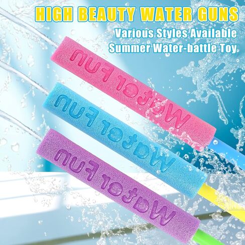 FENYAN Water Blasters 12PCS, Foam Squirt Guns for Toddlers 1-3, Pool Toys Water Soaker Squirter Gun for Kids 3-10, Summer Beach Party Game Water Fighting in Kuwait