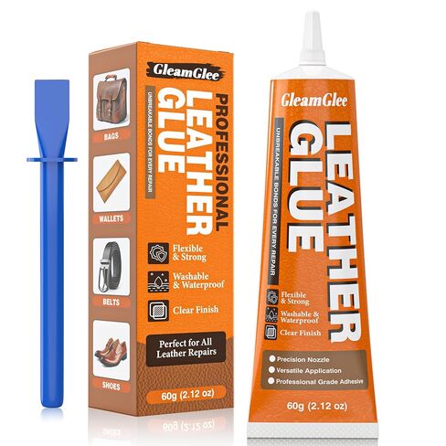 Leather Glue 60ml - Extra Strong, Waterproof & Flexible Adhesive - Fast-Drying Repair Glue for Leather & Vinyl - Ideal for Shoes, Bags, Sofas, Jackets, Car Seats & More in Kuwait