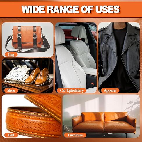 Leather Glue 60ml - Extra Strong, Waterproof & Flexible Adhesive - Fast-Drying Repair Glue for Leather & Vinyl - Ideal for Shoes, Bags, Sofas, Jackets, Car Seats & More in Kuwait