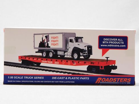 شاحنة صندوقية من MTH RAILKING دونالد جي ترامب DIE-CAST بمقياس 1:50 مقاس O 30-50120 in Kuwait