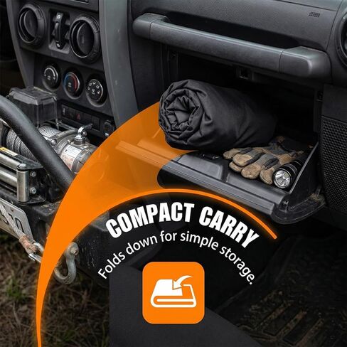 Car Winch Cover, 8500-17500 lbs Dust-Proof Oxford Fabric Heavy Duty Vehicle Electric Hoist Protection Cover, Waterproof Automotive Winches Accessories, Universal Fit in Kuwait