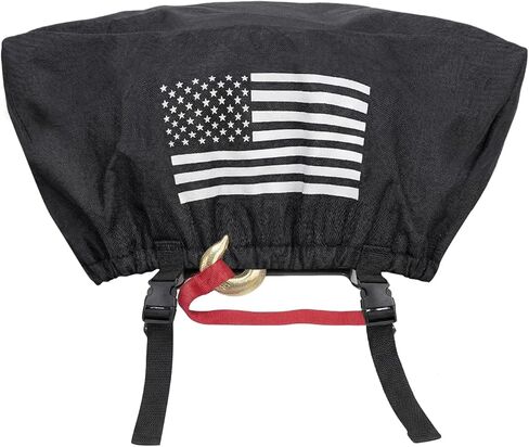 Badlands Winch Cover 12000 lb Waterproof, Heavy Duty 900D Oxford Fabric Dust-Proof Sunproof Winch Accessories with Reflective Ribbon for Electric Winch, Universal Fit for Most Standard Winches(Black) in Kuwait