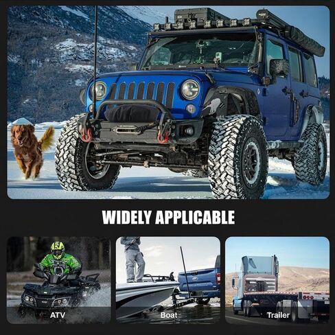 Heavy-Duty Winch Cover, Universal Fit, Waterproof & Dustproof, UV-Resistant 1200D Oxford Cloth, Protective Cover for 8500-12500 lb Electric Winches (22" x 10.5" x 8.1") in Kuwait