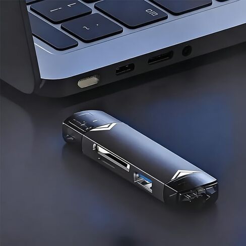6-in-1 Type-C USB Card Reader for Mobile Phones and Computers with USB/Micro/USB-C Interfaces, Plug and Play, OTG Support, SD Card Compatible in Kuwait