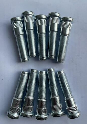 10 قطع M14x1.50 مسامير تثبيت العجلة المسننة 610-615 0.620' Knurl، بديل بطول 2.35 بوصة لسيارة تيسلا دودج دورانجو رام 1500 4000/ لسيارة جيب جراند شيروكي in Kuwait